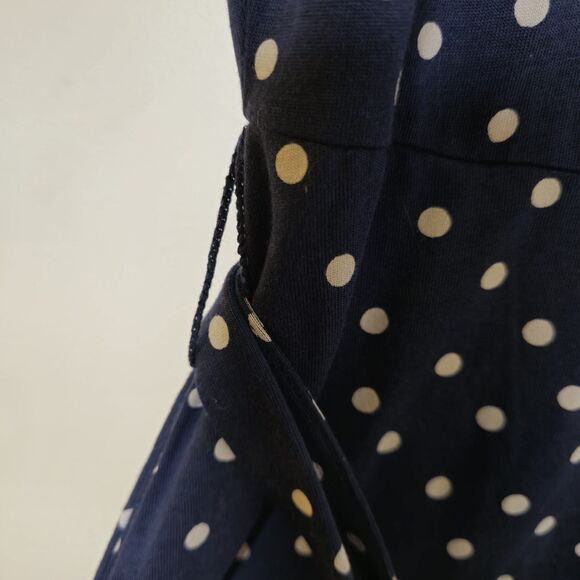 Boden Women's US 6P Navy Blue Polka Dot Short Sleeve Shirt Dress Belted *Flaw - Picture 8 of 16
